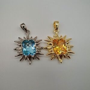 Square sunflower earrings